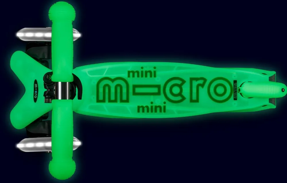 Micro Patinete Mini Deluxe Glow LED · Verde Lima*Niños Patinetes De 3 Ruedas Infantiles|Patinetes Infantiles