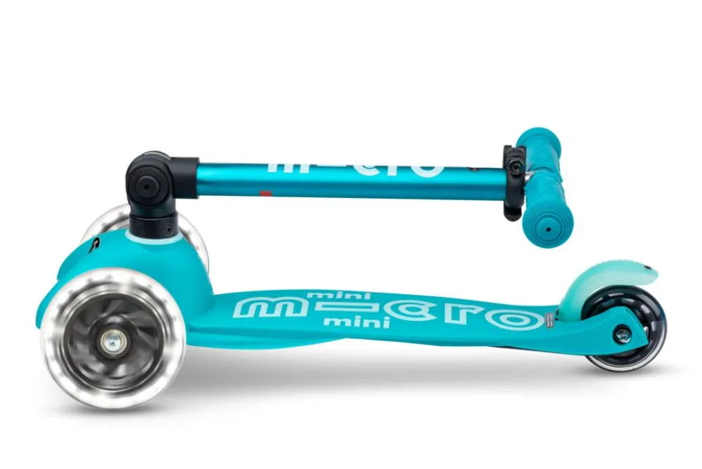 Micro Patinete Mini Deluxe Plegable LED · Aqua*Niños Patinetes De 3 Ruedas Infantiles|Patinetes Infantiles