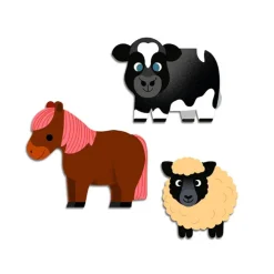 Djeco Pegatinas Animales de la granja ·*Niños Kit De Manualidades