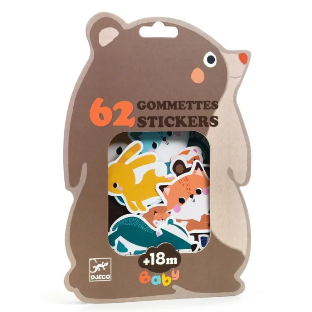 Djeco Pegatinas Animales del bosque ·*Niños Kit De Manualidades