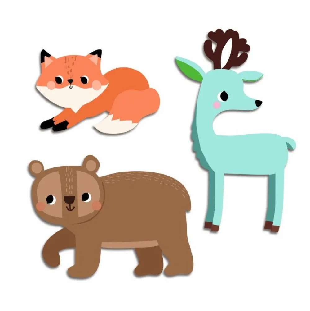 Djeco Pegatinas Animales del bosque ·*Niños Kit De Manualidades