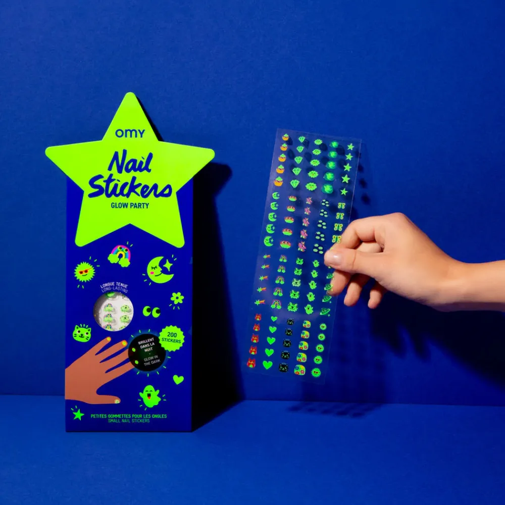 OMY Pegatinas para uñas Good Night*Niños Pegatinas Para Uñas|Pintauñas Para Niñas Y Niños