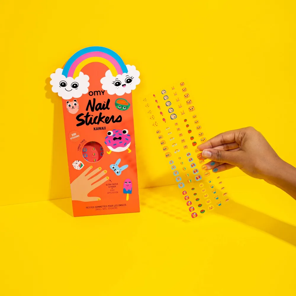 OMY Pegatinas para uñas Kawai*Niños Pintauñas Para Niñas Y Niños|Disfraces Infantiles