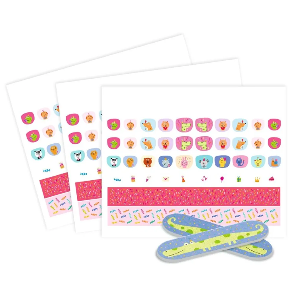 Djeco Pegatinas para uñas Feliz Cumpleaños ·*Niños Pegatinas Para Uñas|Pintauñas Para Niñas Y Niños