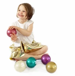 Ratatam Pelota Glitter Rosa Neón 10 cm ·*Niños Pelotas Para Niños