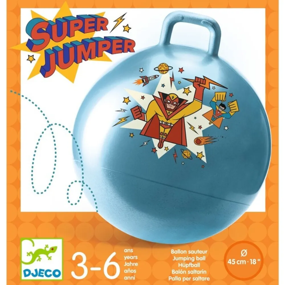 Djeco Pelota saltarina Super Jumper·*Niños Muñecos Saltarines