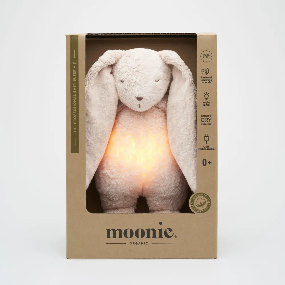 Moonie Peluche Luz-Sonido Conejo 2.0 Rose*Niños Muñecos Blanditos|Peluches
