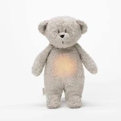Moonie Peluche Luz-Sonido Oso Orgánico 2.0 Grey*Niños Muñecos Blanditos|Peluches