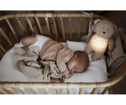 Moonie Peluche Luz-Sonido Oso Orgánico 2.0 Grey*Niños Muñecos Blanditos|Peluches