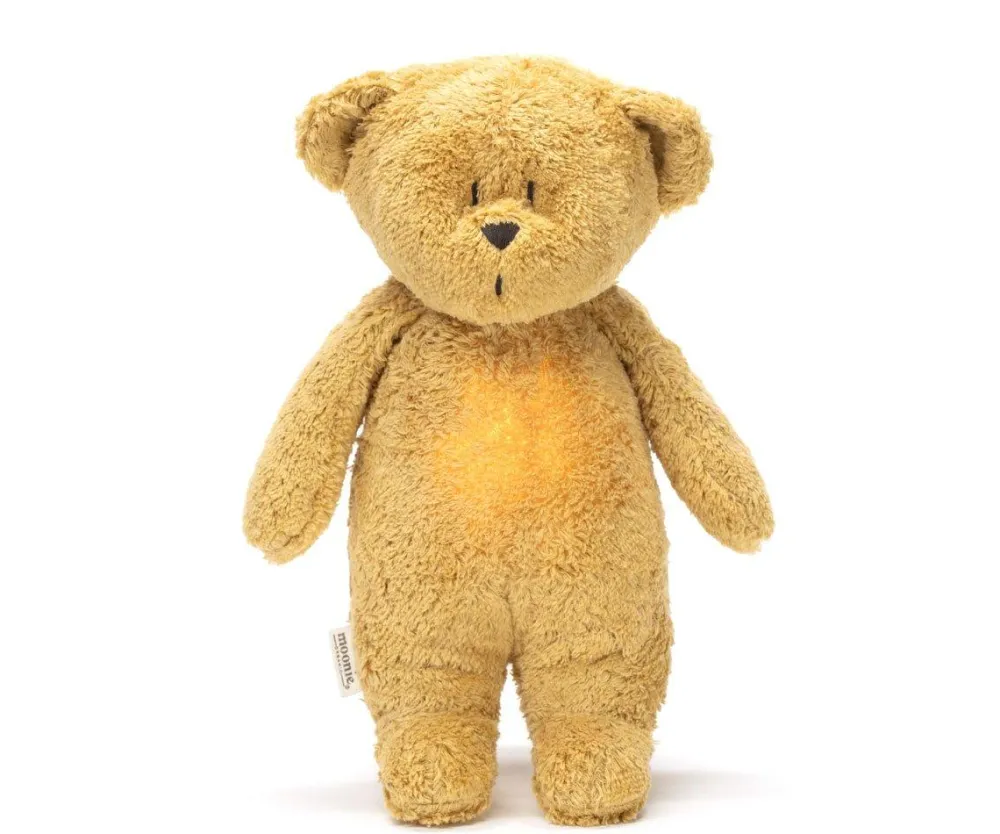 Moonie Peluche Luz-Sonido Oso Orgánico 2.0 Honey*Niños Muñecos Blanditos|Peluches
