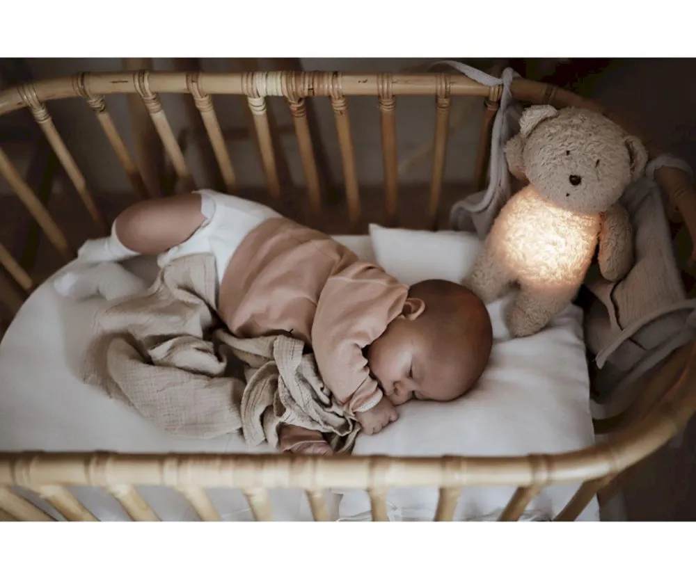 Moonie Peluche Luz-Sonido Oso Orgánico 2.0 Honey*Niños Muñecos Blanditos|Peluches