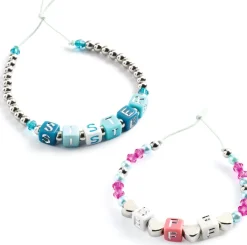Djeco Perlas alfabeto plateadas ·*Niños Kit De Manualidades|Juguetes Montessori