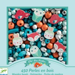 Djeco Perlas de Madera Pequeños Animales ·*Niños Kit De Manualidades|Juguetes Montessori