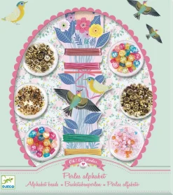 Djeco Perlas y alfabeto ·*Niños Kit De Manualidades|Juguetes Montessori