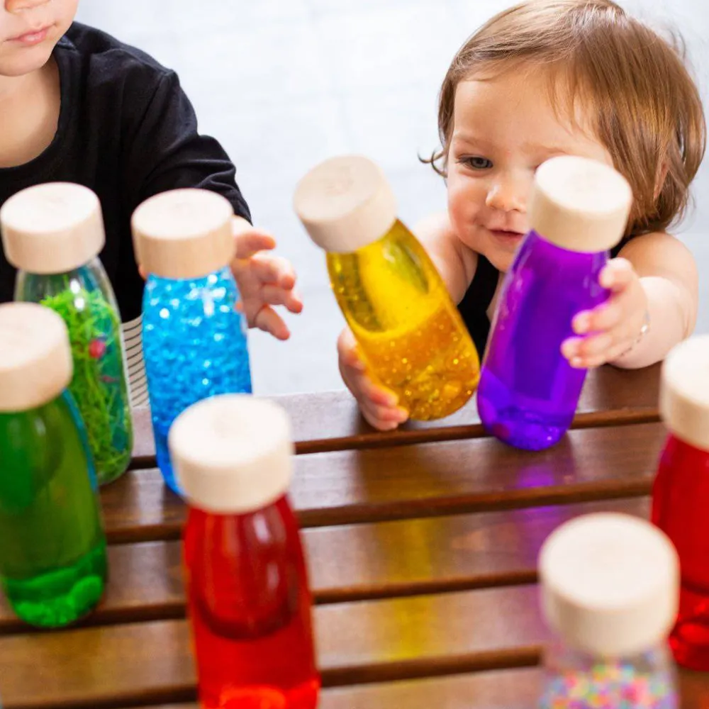 Petit Boum · Float Bottle Gold*Niños Juguetes Montessori|Juguetes Antiestrés