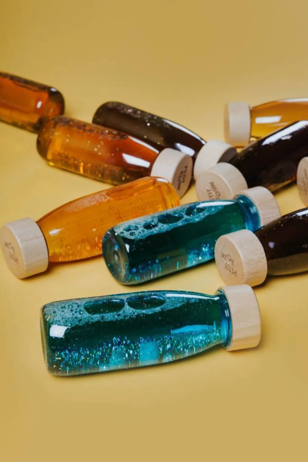 Petit Boum · Float Bottle Cúrcuma*Niños Juguetes Montessori|Juguetes Antiestrés