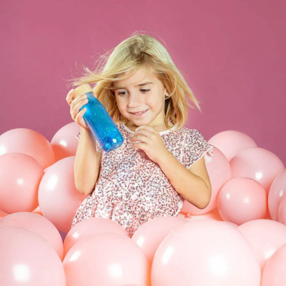 Petit Boum · Float Bottle Blue*Niños Juguetes Montessori|Juguetes Antiestrés
