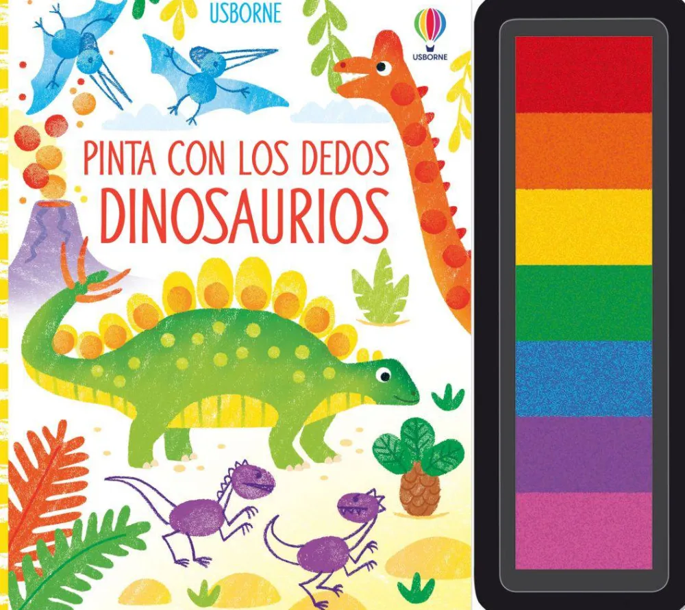 Usborne Pinta con los dedos · Dinosaurios*Niños Kit De Manualidades