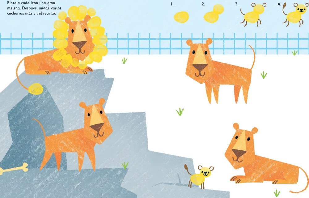 Usborne Pinta con los dedos · El Zoo*Niños Kit De Manualidades