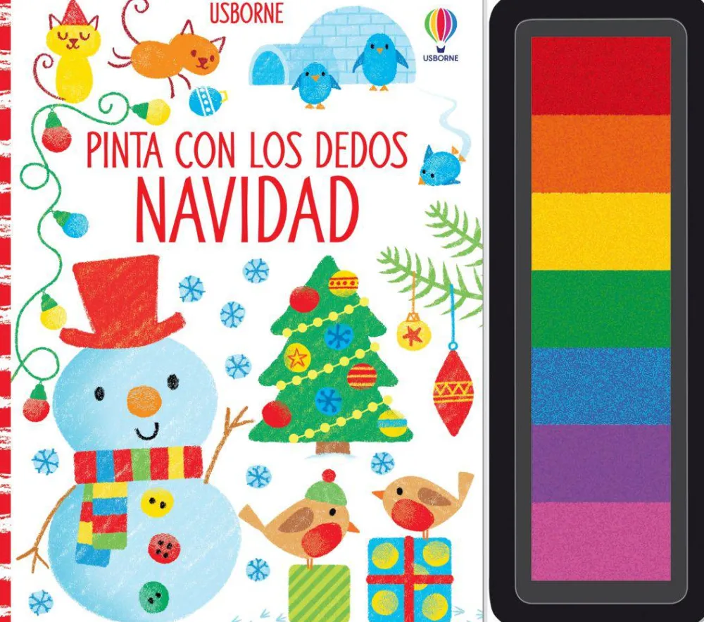 Usborne Pinta con los dedos · Navidad*Niños Libros De Navidad Para Niños|Kits Manualidades Navidad