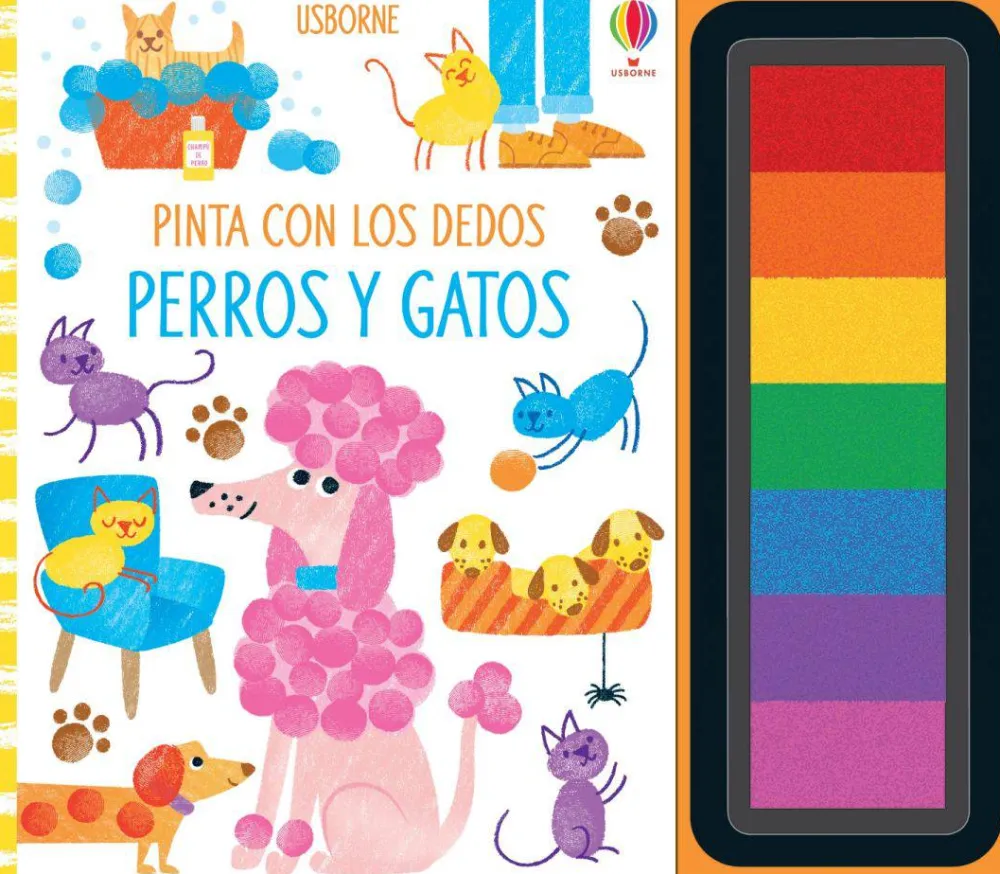 Usborne Pinta con los dedos · Perros y Gatos*Niños Kit De Manualidades