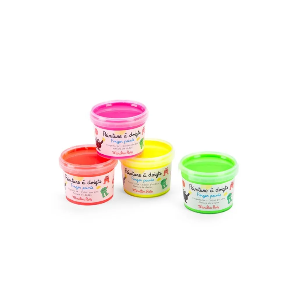 Moulin Roty Pintura de dedos fluorescente Schmouks ·*Niños Pinturas
