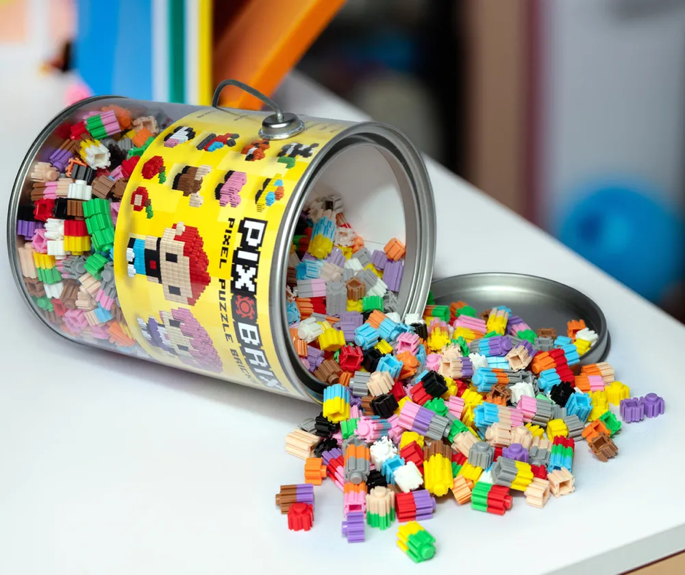 Pix Brix bote metálico 1500 piezas gama media*Niños Pix Brix|Juguetes Y Juegos Motricidad Fina