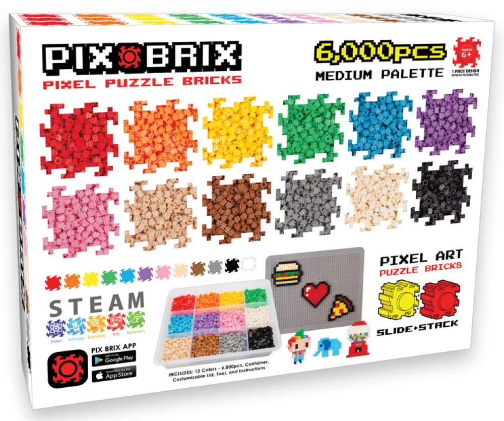 Pix Brix Container 6000 piezas colores surtidos*Niños Pix Brix|Juguetes Y Juegos Motricidad Fina