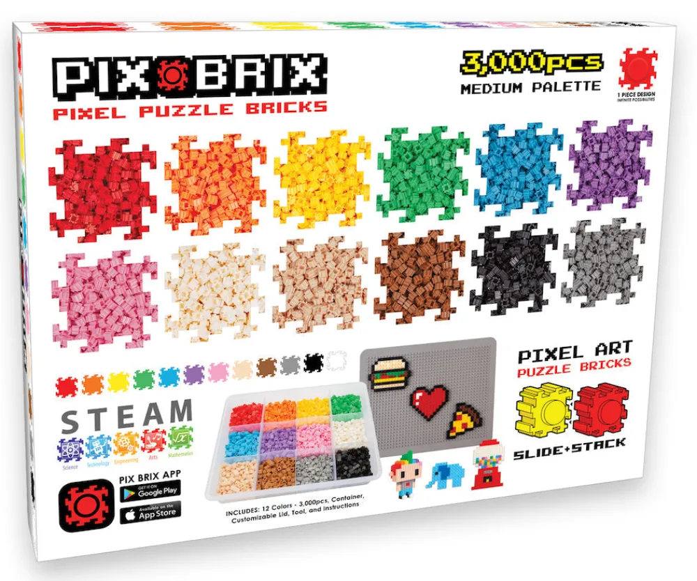 Pix Brix Container 3000 piezas colores surtidos*Niños Pix Brix|Juguetes Y Juegos Motricidad Fina