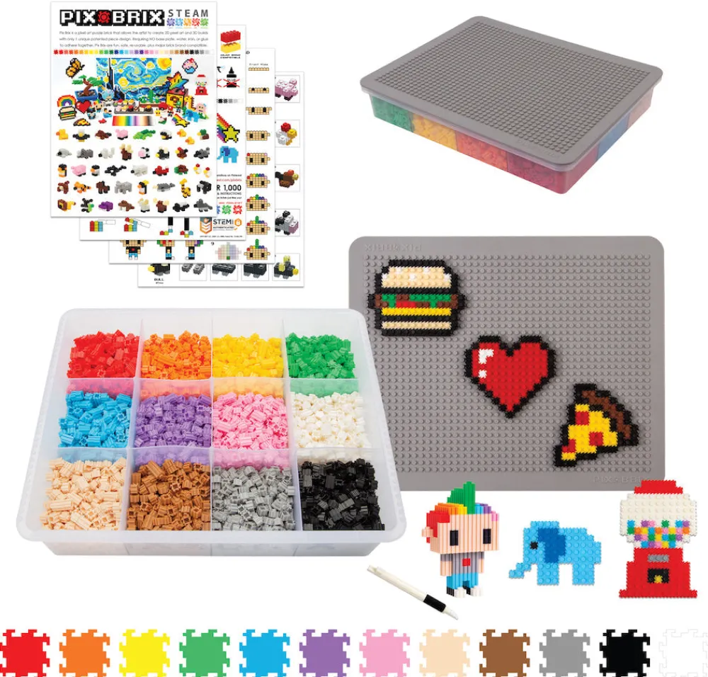 Pix Brix Container 3000 piezas colores surtidos*Niños Pix Brix|Juguetes Y Juegos Motricidad Fina