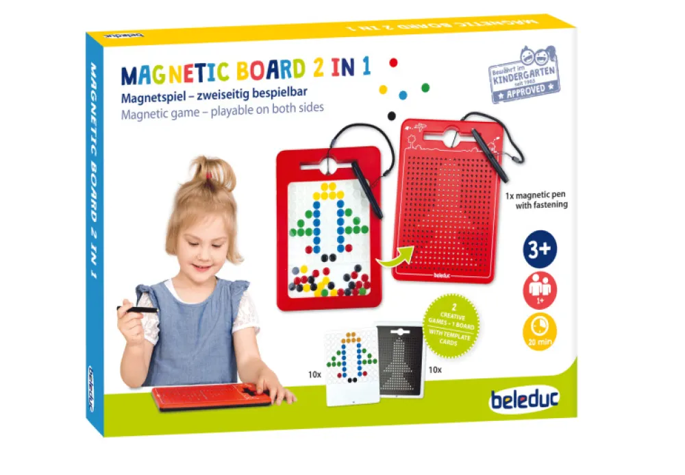 Beleduc Pizarra magnética 2 en 1 ·*Niños Juegos De Viaje|Pizarras Para Niños Y Niñas