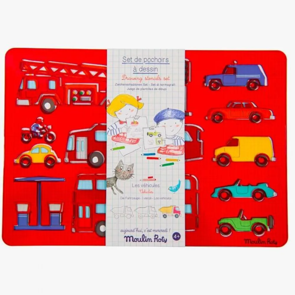Moulin Roty Plantillas vehículos ·*Niños Juguetes Y Juegos Motricidad Fina