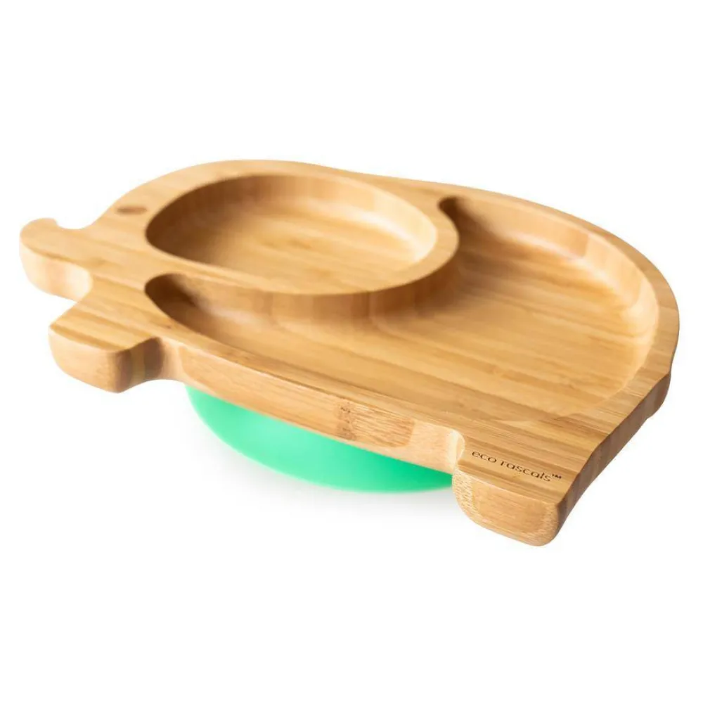 Eco Rascals Plato Bamboo Elefante* Baby-Led Weaning Y Accesorios Alimentación
