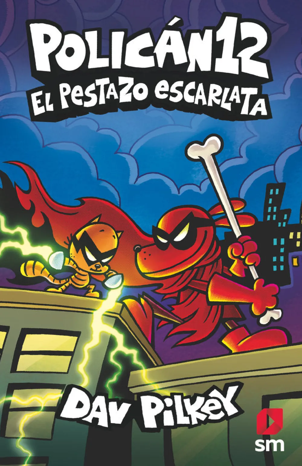 SM Policán 12 - El pestazo escarlata*Niños Libros De Dav Pilkey|Policán