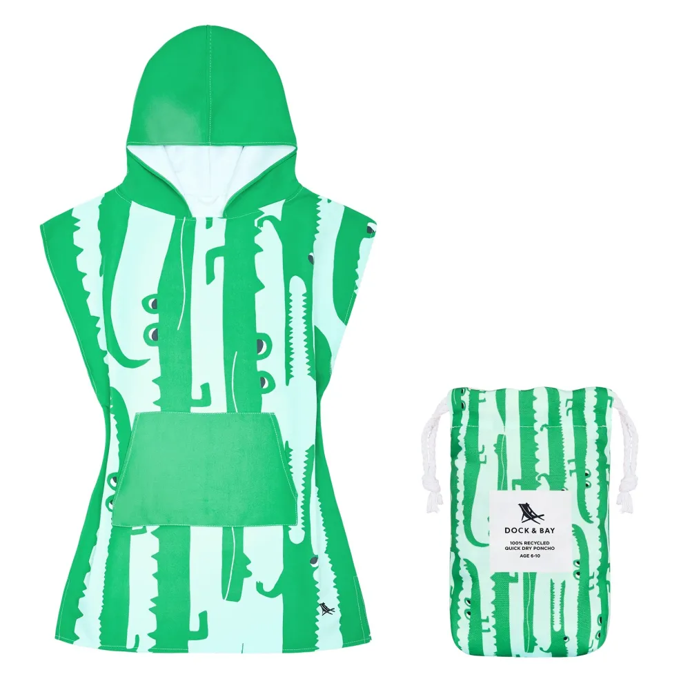 Dock u0026 Bay Poncho Cocodrilos · Dock & Bay*Niños Toalla De Niños Para Playa|Toallas De Playa Para Bebés