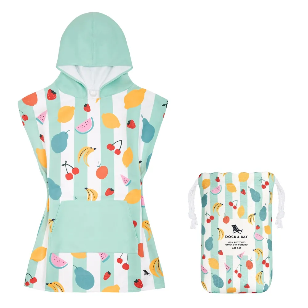 Dock u0026 Bay Poncho Five a Day · Dock & Bay*Niños Toalla De Niños Para Playa|Toallas De Playa Para Bebés