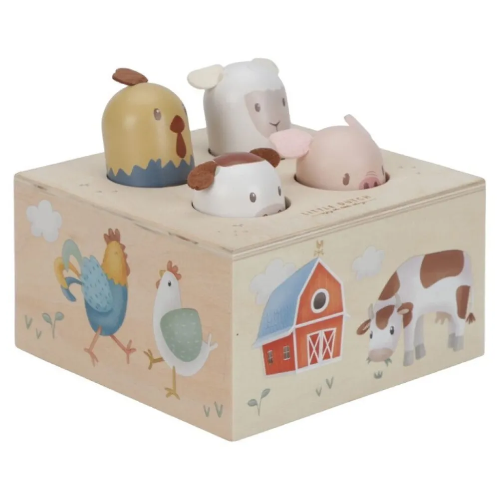 Little Dutch Pop Up Pequeña Granja FSC ·*Niños Juguetes Montessori|Juguetes De Madera Para Niños