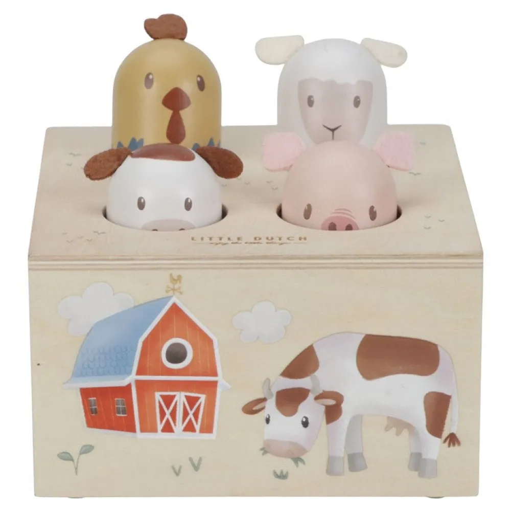 Little Dutch Pop Up Pequeña Granja FSC ·*Niños Juguetes Montessori|Juguetes De Madera Para Niños