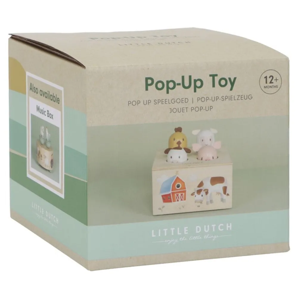 Little Dutch Pop Up Pequeña Granja FSC ·*Niños Juguetes Montessori|Juguetes De Madera Para Niños