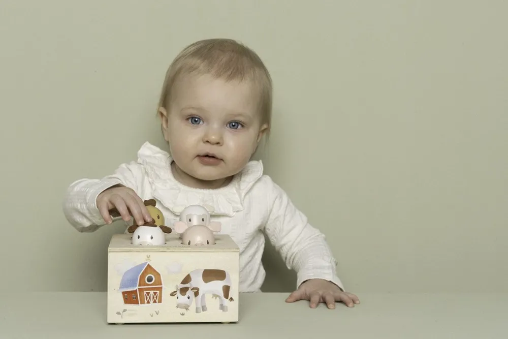 Little Dutch Pop Up Pequeña Granja FSC ·*Niños Juguetes Montessori|Juguetes De Madera Para Niños