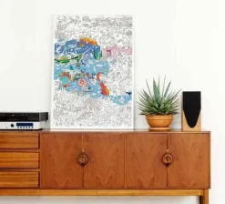Omy Poster XL Ocean para colorear 100x70 ·*Niños Libros Para Colorear|Libros Para Colorear