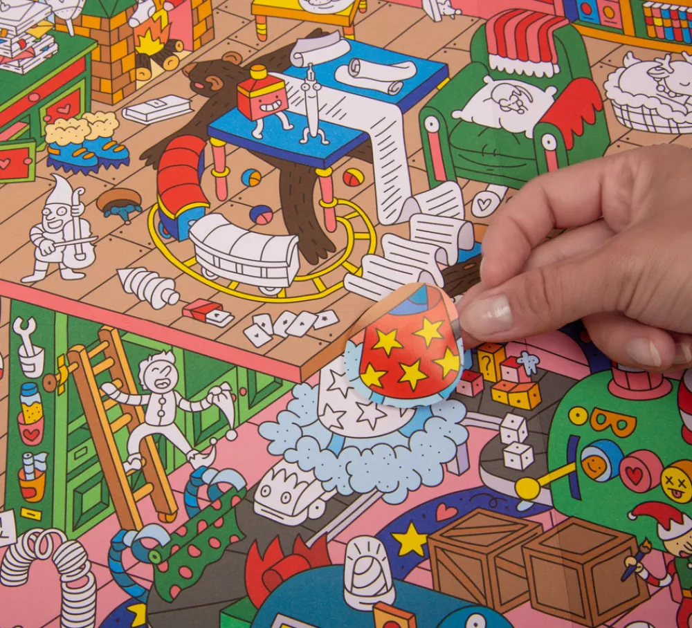 Omy Poster XL Santa Claus mas pegatinas 100x30 ·*Niños Kits Manualidades Navidad|Libros Para Colorear