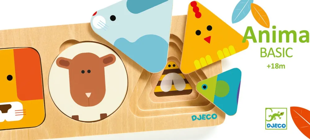Djeco Primera Edad AnimaBasic ·*Niños Puzzles Djeco|Puzzles De Animales