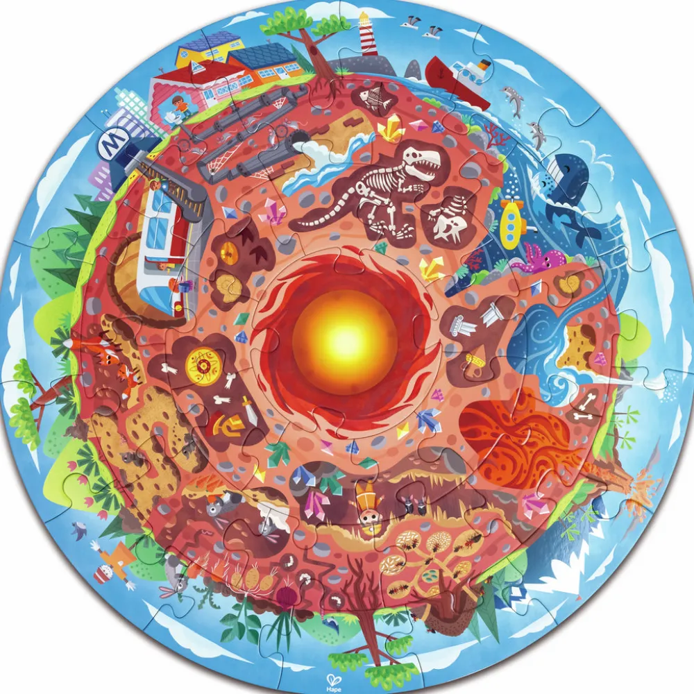 Hape Puzle Mundo Subterráneo ·*Niños Puzzles Hape|Puzzles De Madera Para Niños Y Niñas