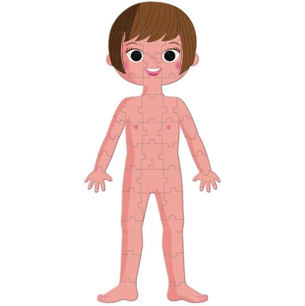 Janod Puzzle · Cuerpo Humano -*Niños Puzzles 100 Piezas|Puzzles 54 Piezas