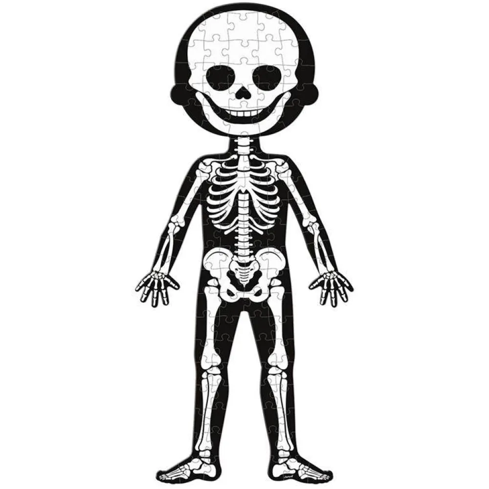 Janod Puzzle · Cuerpo Humano -*Niños Puzzles 100 Piezas|Puzzles 54 Piezas