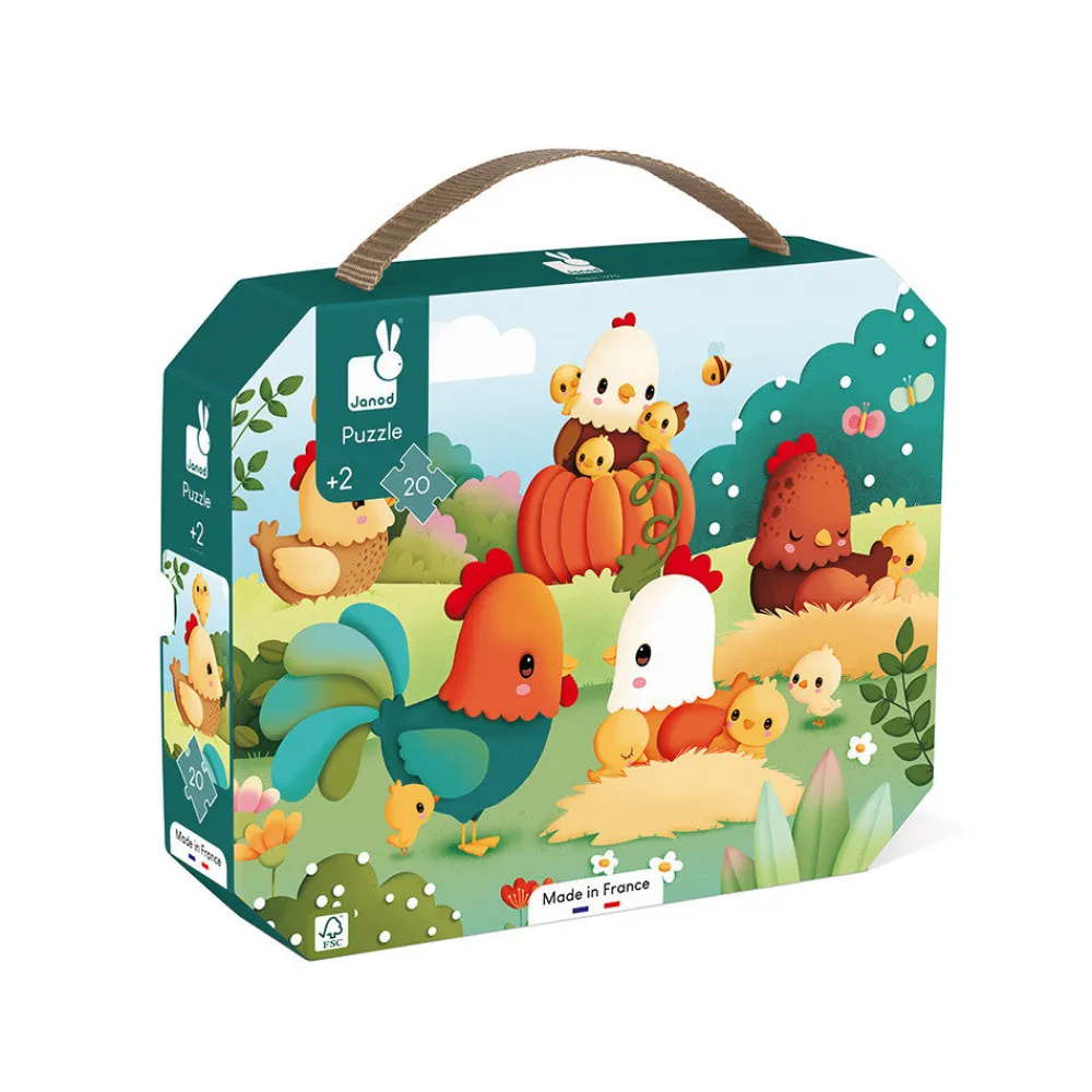 Janod Puzzle 20 piezas - Bienvenidos al Corral ·*Niños Puzzles Janod