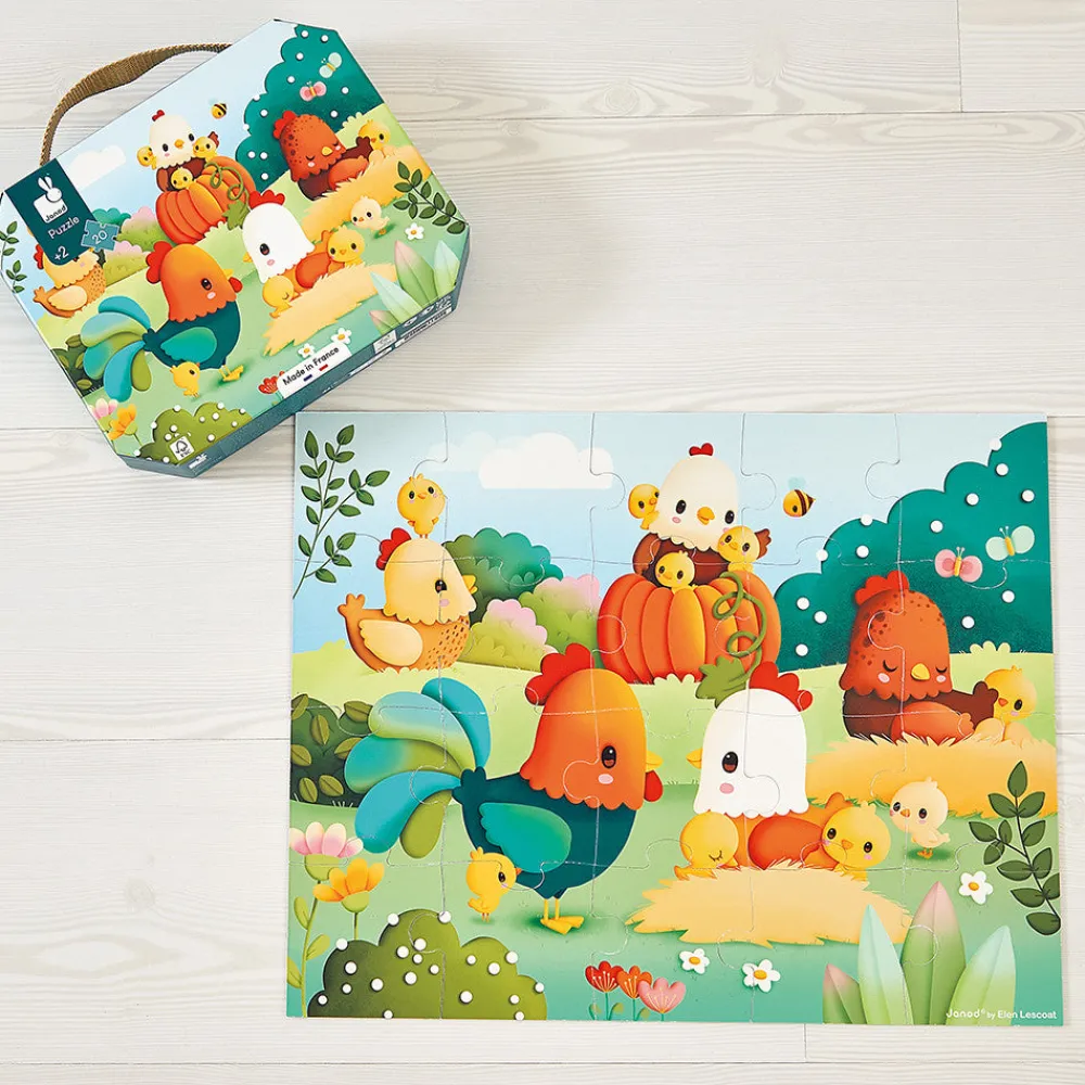 Janod Puzzle 20 piezas - Bienvenidos al Corral ·*Niños Puzzles Janod