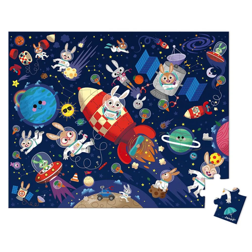 Janod Puzzle 54 piezas - Cohete ·*Niños Puzzles Janod