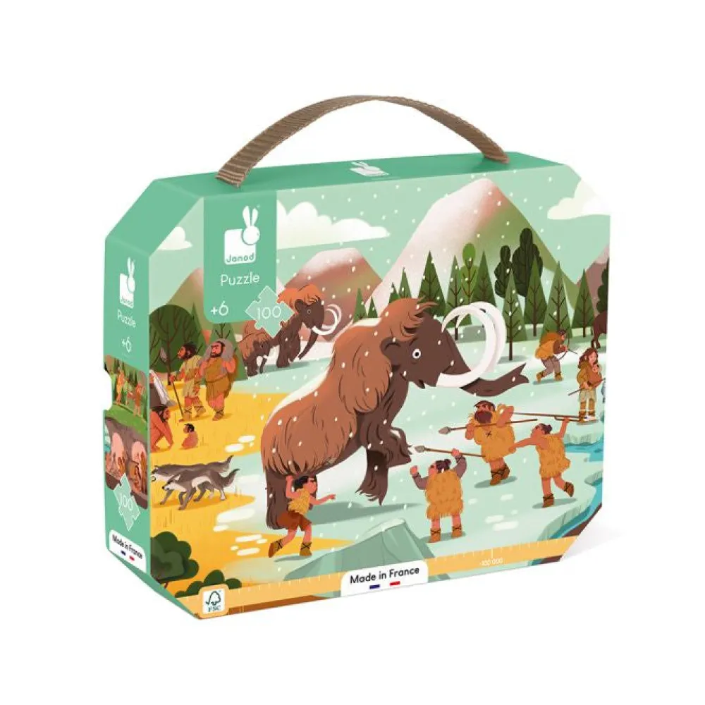 Janod Puzzle 100 piezas - Prehistoria ·*Niños Puzzles Janod